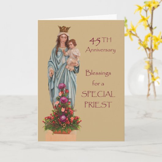 Fünfundvierzigstes Jahr der Ordination mit Maria Karte (Gelbe Blume)