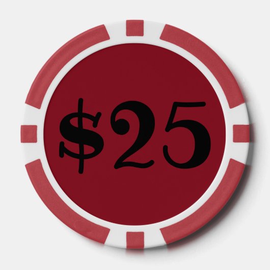fünfundzwanzig Dollar (Logo) Pokerchips (Vorderseite)
