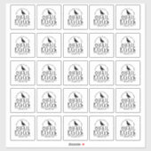 Fünfundzwanzig durchsichtige oder weiße Eierkarton Aufkleber (Blatt)