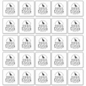 Fünfundzwanzig durchsichtige oder weiße Eierkarton Aufkleber (Vorderseite)