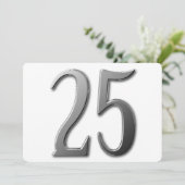 Fünfundzwanzig Einladung (Stehend Vorderseite)