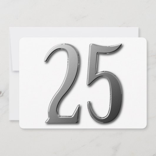 Fünfundzwanzig Einladung (Vorderseite)