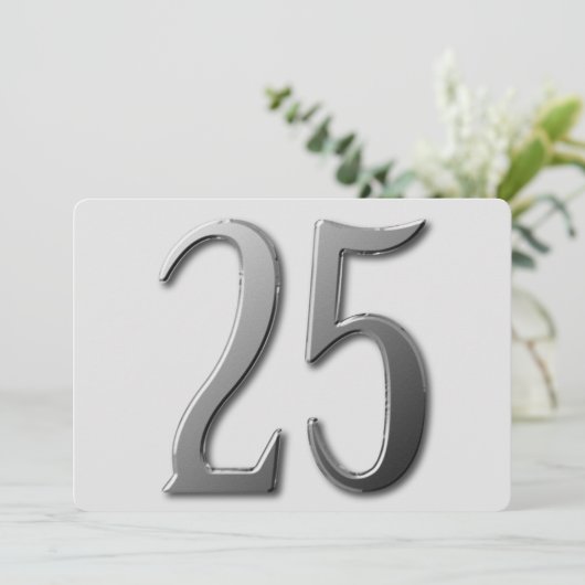 fünfundzwanzig einladung (Stehend Vorderseite)