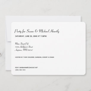 Fünfundzwanzig mit Informationen zur hinteren Einl Einladung