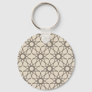 Fünfzackige Stern Geometrie Sand Tinte Schlüsselan Schlüsselanhänger