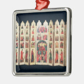 Fünfzehn-Abschnitt Ikonenschirm mit dem Leben von Silbernes Ornament (Links)