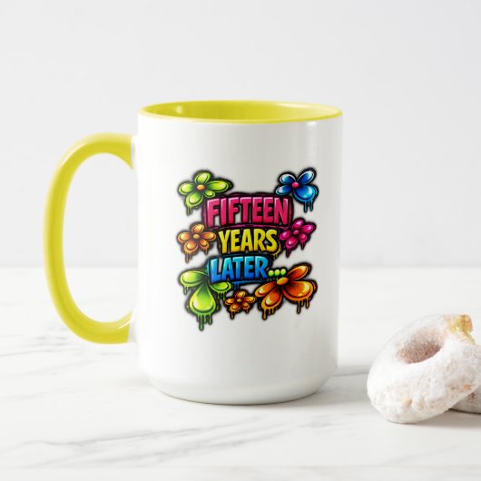 Fünfzehn Jahre später Tasse (Mit Donut)