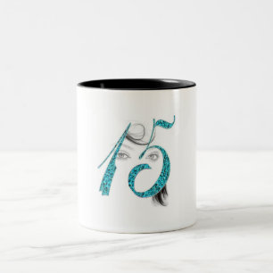 Fünfzehn Jährige an der WeihnachtsTasse Zweifarbige Tasse