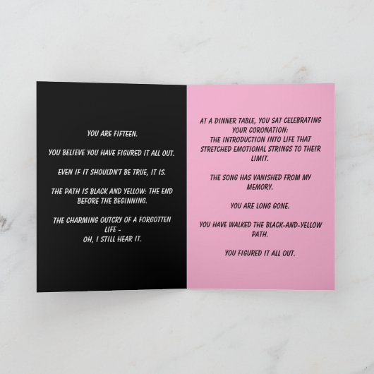 Fünfzehn Karte (Innenseite)