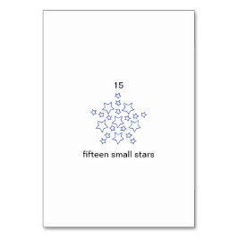 Fünfzehn kleine Sterne benutzerdefinierte Zahlenbl Tischnummer