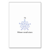 Fünfzehn kleine Sterne benutzerdefinierte Zahlenbl Tischnummer (Rückseite)