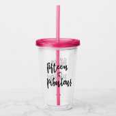 Fünfzehn u. fabelhaftes - Quinceanera 15. Acryltrinkbecher (Vorderseite)