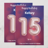 Fünfzehnjährige Happy Birthday Card (Vorne/Hinten)