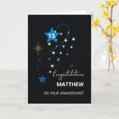 Fünfzehnter Mitarbeiterjubiläum Glückwunsch Karte (Gelbe Blume)