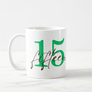 Fünfzehntes Jahr 15-Jahres-Jubiläum-Personalisieru Kaffeetasse