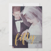Fünfzig - 50. Hochzeitstag und Foto Einladung (Vorderseite)