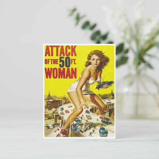 Fünfzig Alien Postkarte (Stehend Vorderseite)