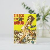 Fünfzig Alien Postkarte (Stehend Vorderseite)