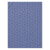 Fünfzig Blau mit schwarzen Sternexplosionen | Atom Tischdecke (Vorderseite)