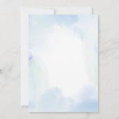 fünfzig | Blue Watercolor 50. Geburtstagsparty Einladung (Rückseite)