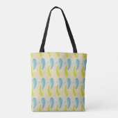 Fünfzig - Chartreuse und Aqua Blätter Tasche (Rückseite)