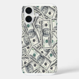 Fünfzig-Dollar-Schein-Geldmuster iPhone 16 Hülle