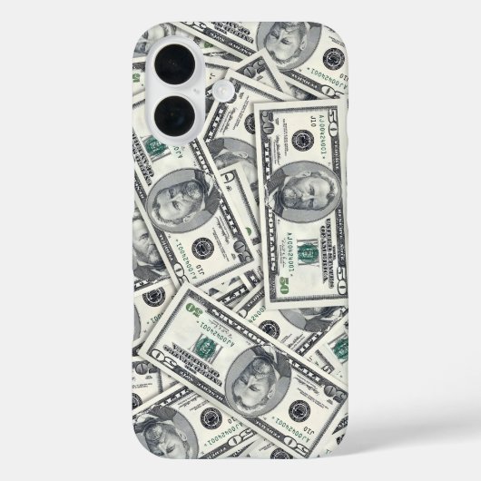 Fünfzig-Dollar-Schein-Geldmuster Case-Mate iPhone Hülle (Rückseite)
