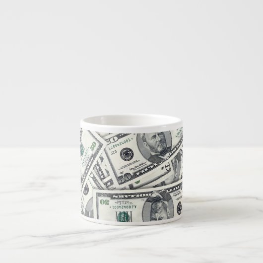 Fünfzig-Dollar-Schein-Geldmuster Espressotasse (Vorderseite)