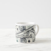 Fünfzig-Dollar-Schein-Geldmuster Espressotasse (Vorderseite Rechts)