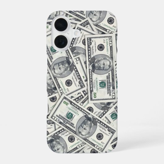 Fünfzig-Dollar-Schein-Geldmuster iPhone 16 Hülle (Rückseite)