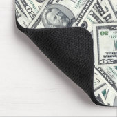Fünfzig-Dollar-Schein-Geldmuster Mousepad (Ecke)