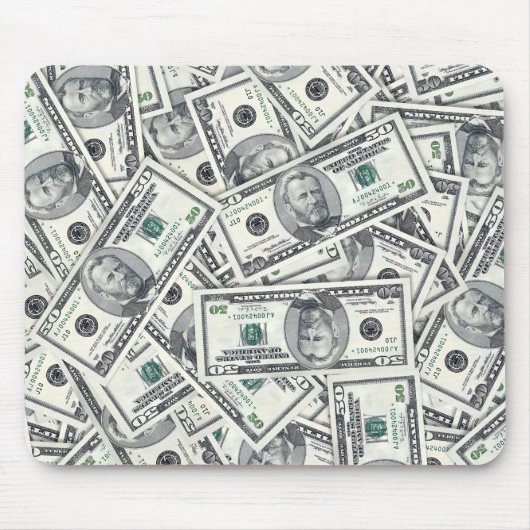 Fünfzig-Dollar-Schein-Geldmuster Mousepad (Vorne)