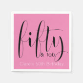 Fünfzig & Fab Geburtstag Serviette (Vorderseite)
