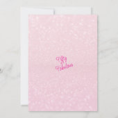 Fünfzig & Fabelhaft Pink Glitter Elegant Einladung (Rückseite)