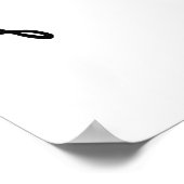 Fünfzig Fabelhafte Foto Schwarz Weiß Script Geburt Poster (Ecke)