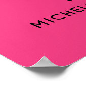Fünfzig Fabelhafte Rosa Willkommensschild zum 50. Poster (Ecke)