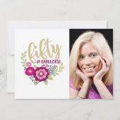 Fünfzig Fabulous 50. Geburtstag Einladung (Vorderseite)