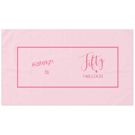 Fünfzig & FABULOUS! Gerahmtes Personalisiertes Ros Tischdecke