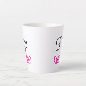 Fünfzig & FABULOUS Retro Black & Pink 50. Geburtst Milchtasse (Vorderseite)