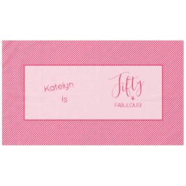 Fünfzig & FABULOUS! Rosa Gerahmte Streifen Persona Tischdecke