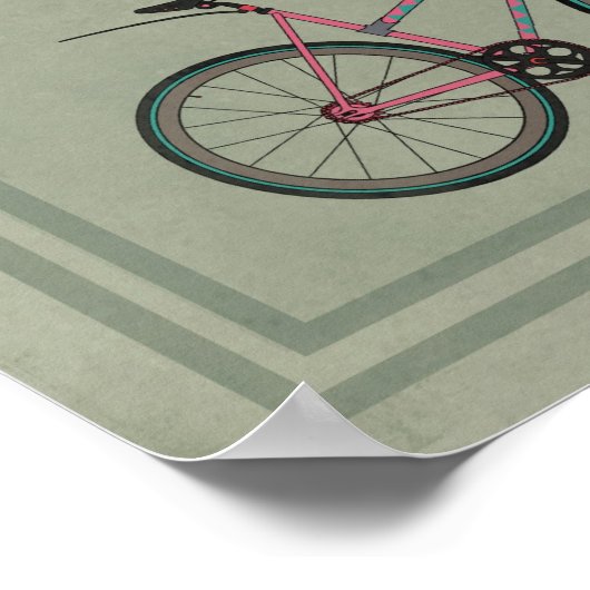 Fünfzig Fahrräder Poster (Ecke)