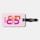 Fünfzig & Fantastisch 50. Geburtstag Gepäckanhänger (Rückseite horizontal)