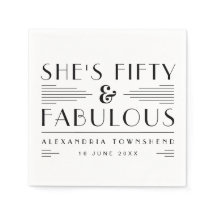 Fünfzig & Fantastisch Art Deco Name Datum 50. Gebu