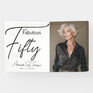 Fünfzig & Fantastisch Schriftfoto 50. Geburtstagsf Banner