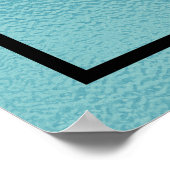 Fünfzig & Fantastisch Teal Schriftzug 50. Geburtst Poster (Ecke)