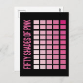 Fünfzig Farbtöne Postkarte (Vorne/Hinten)