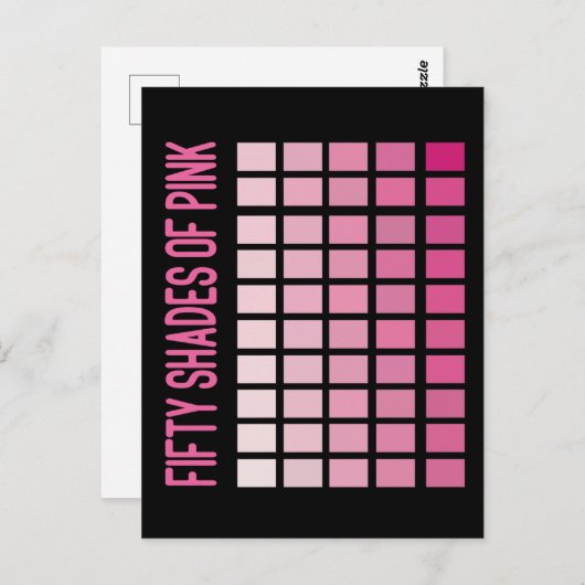 Fünfzig Farbtöne Postkarte (Vorne/Hinten)