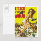 Fünfzig Fuß große Alien-Frauen Postkarte (Vorne/Hinten)
