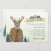 fünfzig Geburtstag des Hirsches, fünfzig Einladung (Vorne/Hinten)