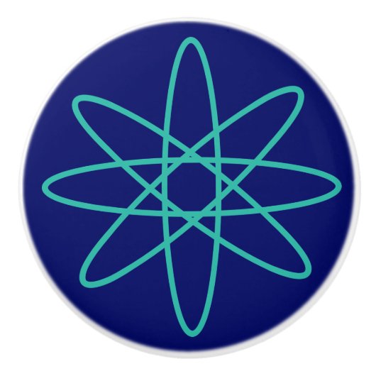 Fünfzig - grünes Atom Keramikknauf (Vorderseite)